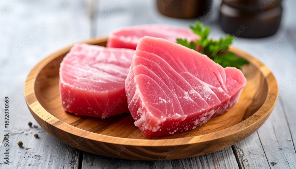 Fototapeta premium Frozen Tuna Steak