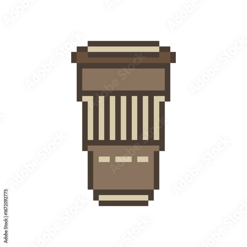 coffee drink retro pixel art