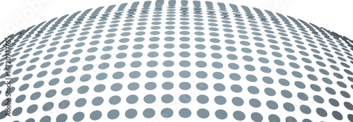 Perforated Architectural Form: An intriguing view of a unique architectural form, the image showcases a dome-like structure with a repeating pattern of perforations.