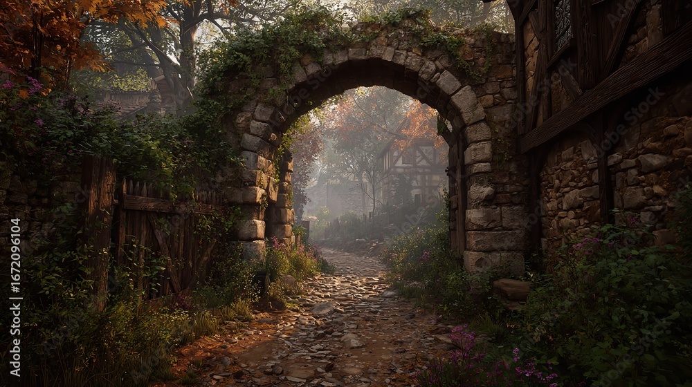 Obraz premium A view through the fairy bridge on the Isle of Skye