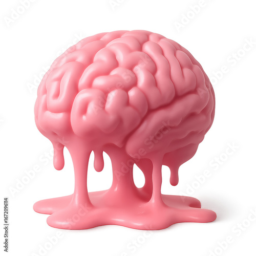 Wallpaper Mural Brain melting pink confectionery shows imagination creativity and fluid emotion flowing in abstract shapes Torontodigital.ca