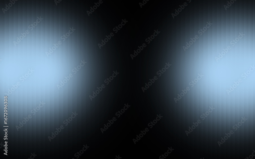 Obraz premium Abstract symmetrical light patterns with soft blue glows on a dark background creating a futuristic or cosmic ambiance