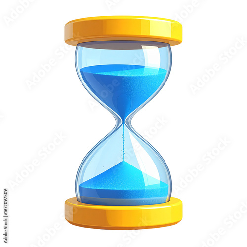 Hourglass Sand Timer Time Countdown Deadline Passing Time Time Management Illustration Graphic Icon Design Element Urgency 3D Render
