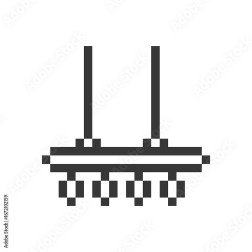 chandelier lamp retro pixel art