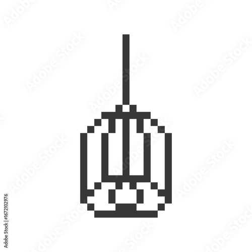 chandelier lamp retro pixel art