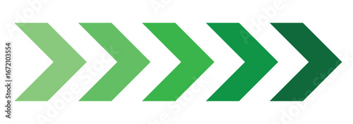 Green Swipe Right moved Arrow icon set. Right moved Arrow icon. Set Green arrows symbols. Vector isolated on white background. Best Design.