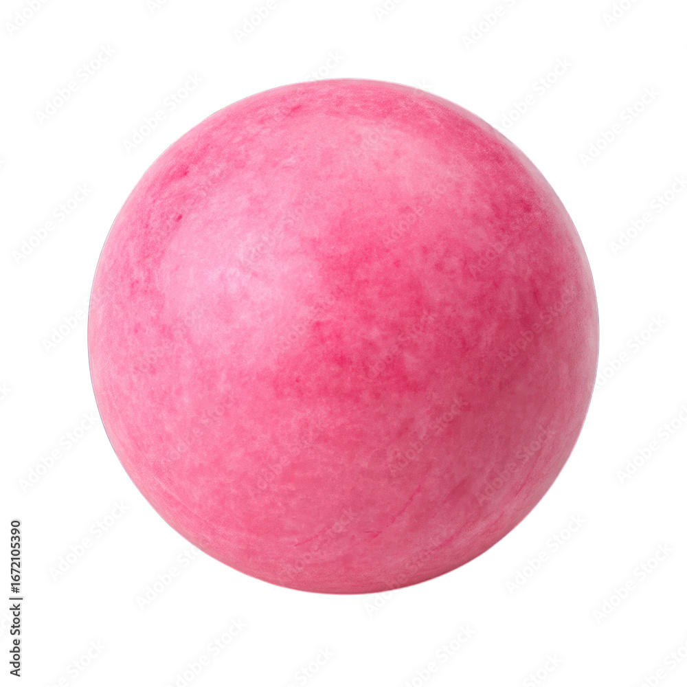 Fototapeta premium Pink watercolor sphere with textured surface isolated on a transparent background ball