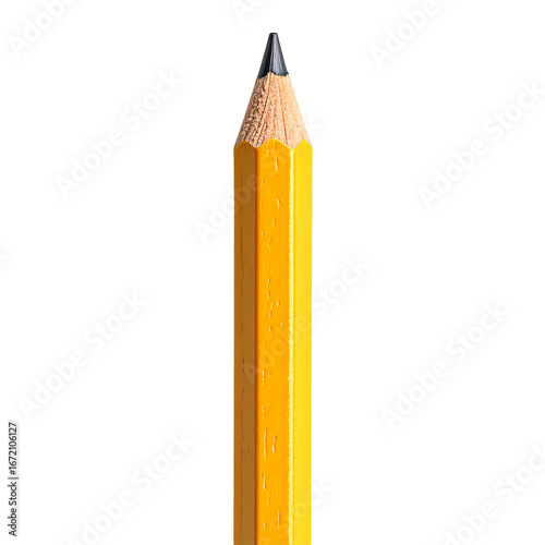 Vibrant Yellow Pencil Sharp Focus for Art Education and Graphic Design Projects