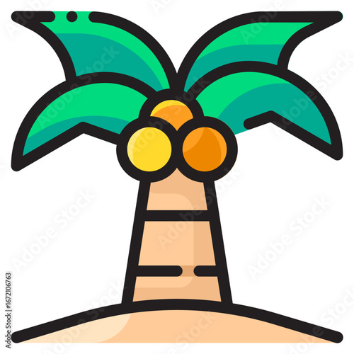 Travel Icon Set. This is lineal color icon style. 