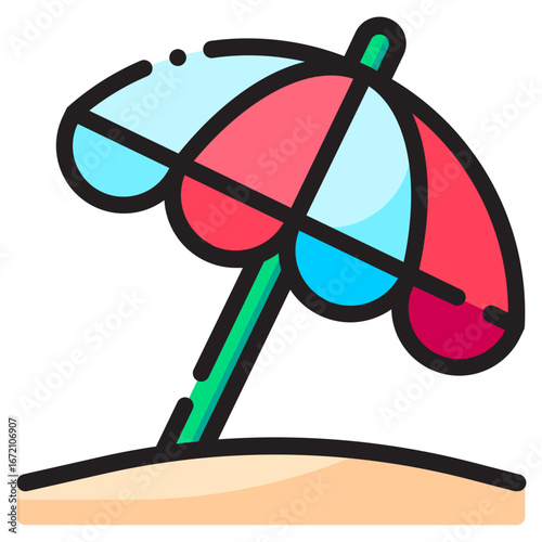 Travel Icon Set. This is lineal color icon style. 