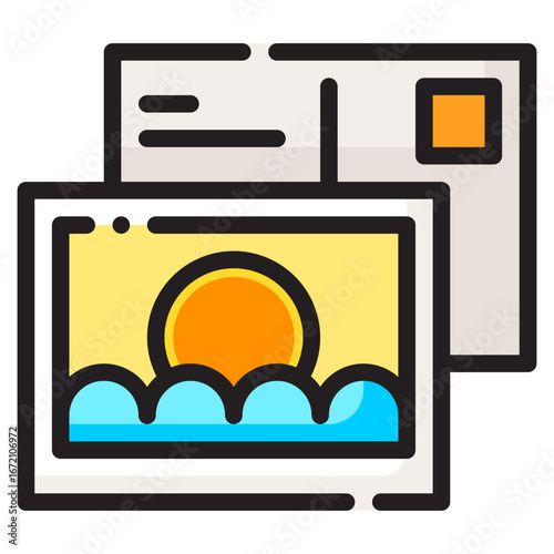 Travel Icon Set. This is lineal color icon style. 