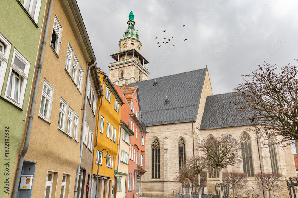 Obraz premium Marktkirche St. Bonifacii in der Altstadt von Bad Langensalza