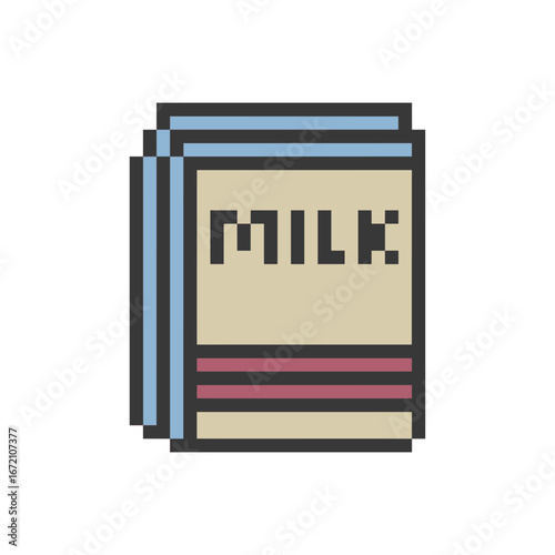 milk product retro pixel art