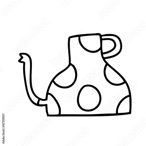 dripper coffee icon hand drawn