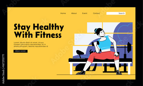 Stay Healthy with Fitness Landing Page Template