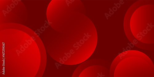 Abstract red background with red circles