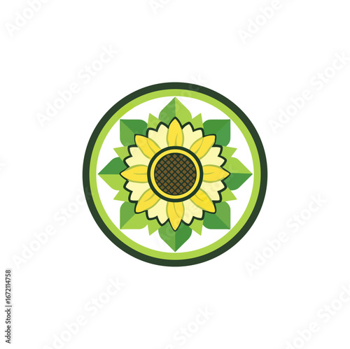 Sunflower graphic design element