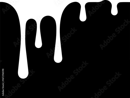 Elegant Black and White Illustration of Dripping Liquid, Perfect for Design Backgrounds and Creative Projects