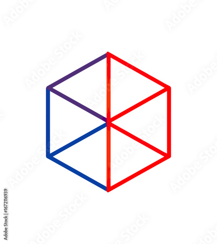 Colorful geometric 3 d cube design element