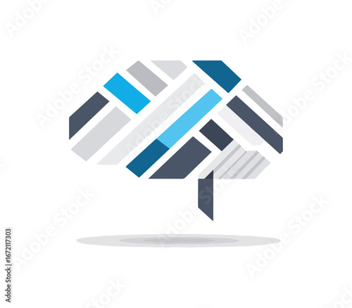 Abstract brain graphic design