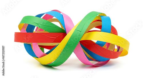 Wallpaper Mural Colorful Paper Loops Tied into an Infinity Symbol Shape Torontodigital.ca