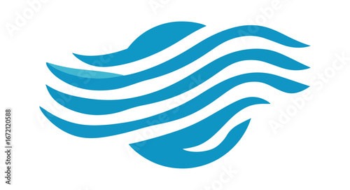 Abstract blue wave design
