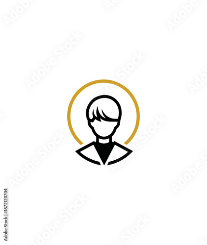 Person head silhouette icon illustration