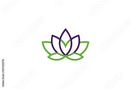 Simple lotus flower graphic design