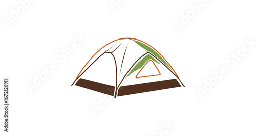 Camping tent illustration design