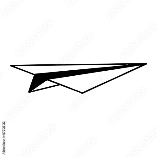vector of a classic paper glider