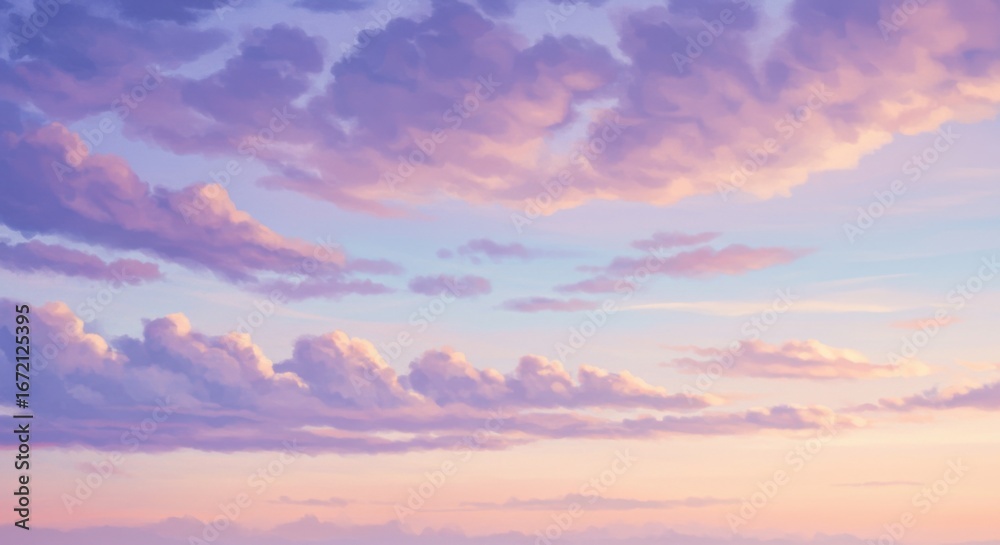 Fototapeta premium Soft Pastel Sky with Flowing Clouds