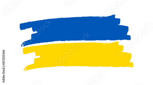 Ukrainian national flag in grunge style