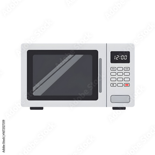 Wallpaper Mural Microwave Oven Illustration: A detailed illustration showcasing a modern microwave oven, designed for convenient and efficient food preparation, a symbol of contemporary kitchen. Torontodigital.ca