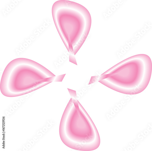 pink and white mixed gradient colour flower and vector design