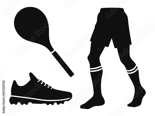 Tennis racket shoe leg sport