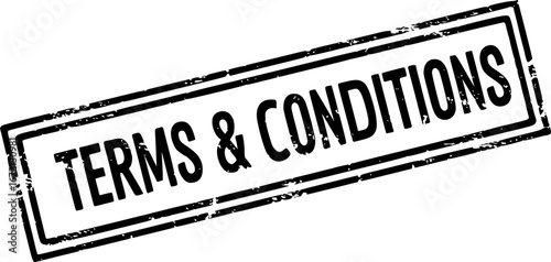 Terms & conditions grunge rubber stamp
