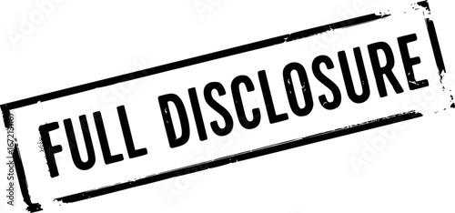 Full disclosure grunge rubber stamp
