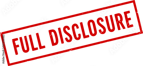 Full disclosure grunge rubber stamp
