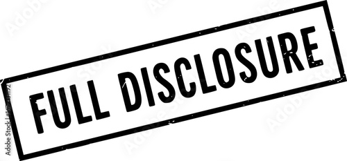 Full disclosure grunge rubber stamp
