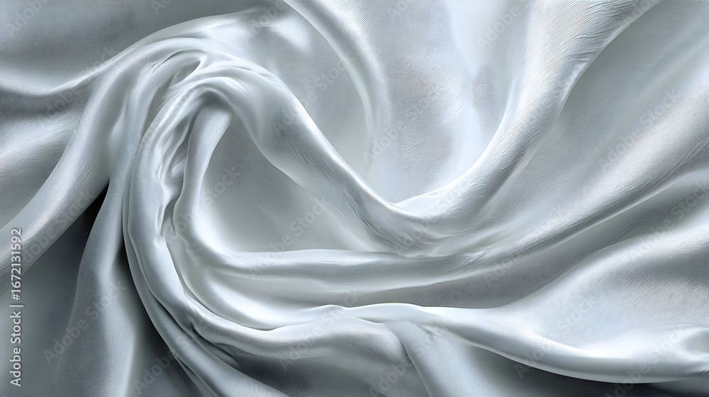 Obraz premium Close-up of draped silver fabric
