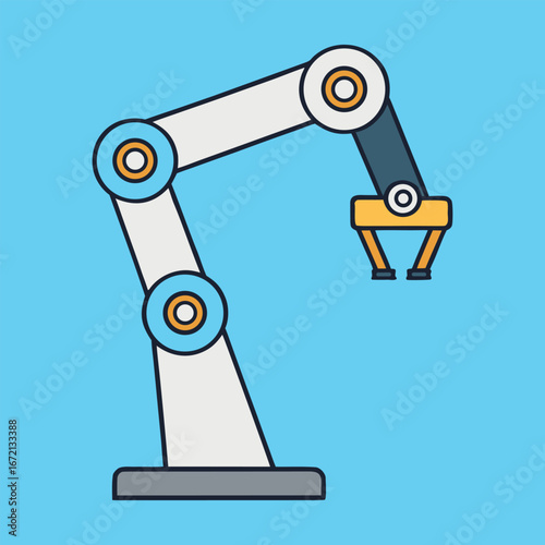 Futuristic Robot Arm Vector Illustration