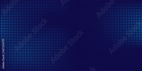 Abstract blue dynamic wavy line dotted texture blue bakcground. Dark blue copy space.