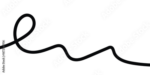 Squiggle Curly Line. Decorative Design Element. vector file illustration. eps 10 vector