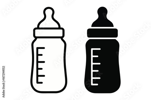 Two Baby Bottles Showcase Feeding Essentials for Infants Nutritional Needs and Childhood Development Accessories for Newborns