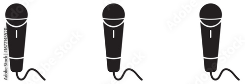 Microphone icon. Karaoke mic web and mobile app icon. Voice, recording Studio Symbol collection. eps 10