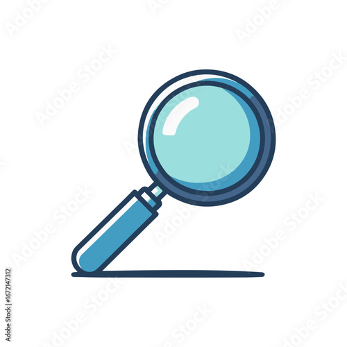 A detailed illustration of a magnifying glass emphasizing clarity and focus on investigation