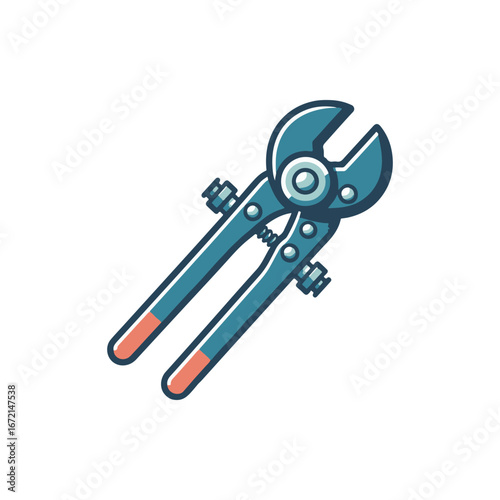 A close-up view of a pair of pliers, showcasing its design and functionality against a plain background