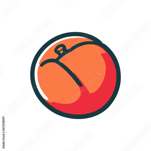 A vibrant, cartoon-style beach ball resting on a white surface, ideal for summer-themed designs