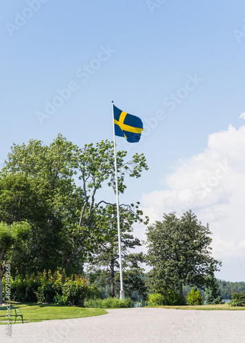 Wallpaper Mural Flag of Sweden in flagpost  Torontodigital.ca