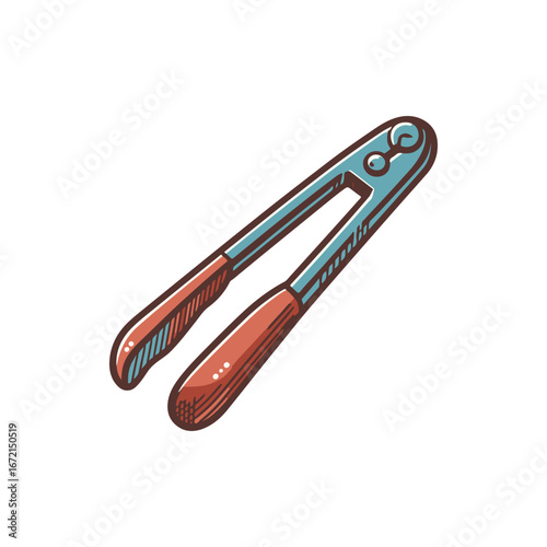 A vibrant illustration of a hair straightener placed on a clean surface, showcasing its sleek design